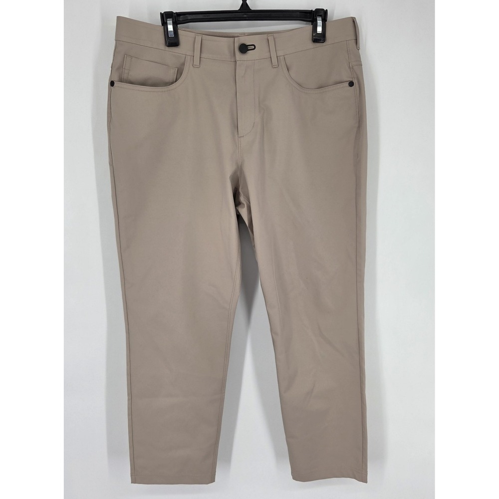 Public Rec Dealmaker Pants Mens 33x28 Tan Brown Lightweight Breathable 5-Pocket